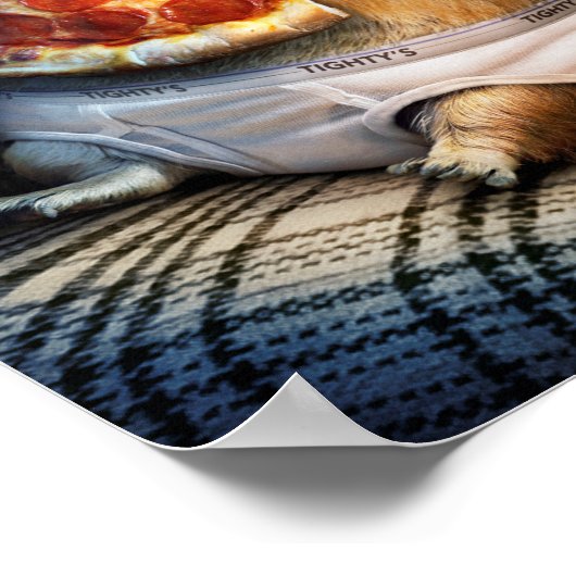 Prairie Dog Eating Pizza Poster (Ecke)