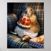 Prairie Dog Eating Pizza Poster (Vorne)