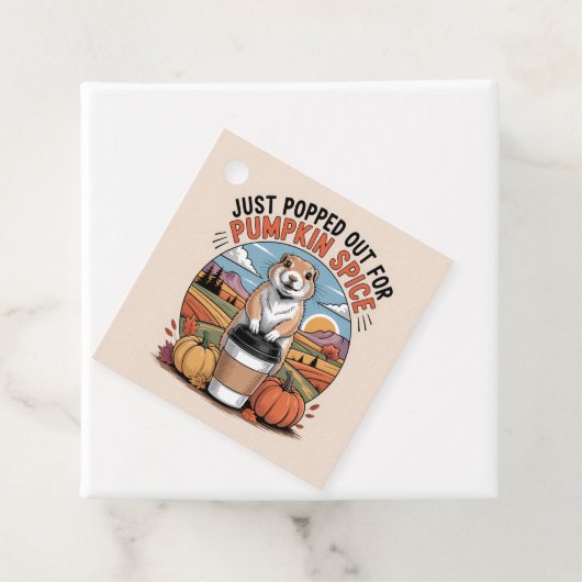 Prairie Dog Fall Pumpkin Gewürz-Party Custom Geschenkanhänger (Beispiel)