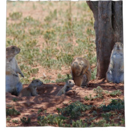 Prairie Dog Family Duschvorhang