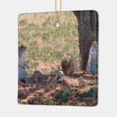 Prairie Dog Family Keramikornament (Links)