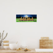 Prairie Dog Family und Moon Poster Navy Night (Küche)