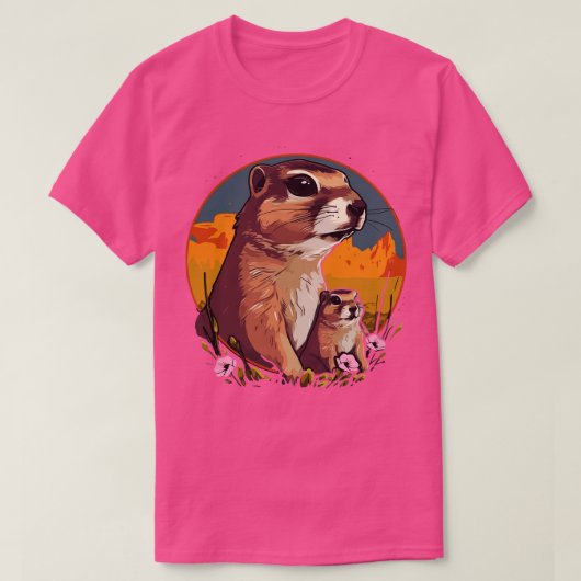 Prairie Dog Fathers Day T-Shirt (Design vorne)
