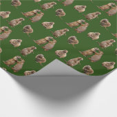 Prairie Dog Frenzy Wrapping Paper (Dunkles Grün) Geschenkpapier (Ecke)