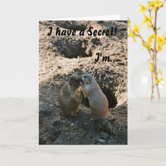 Prairie Dog Grußkarte Karte (Gelbe Blume)