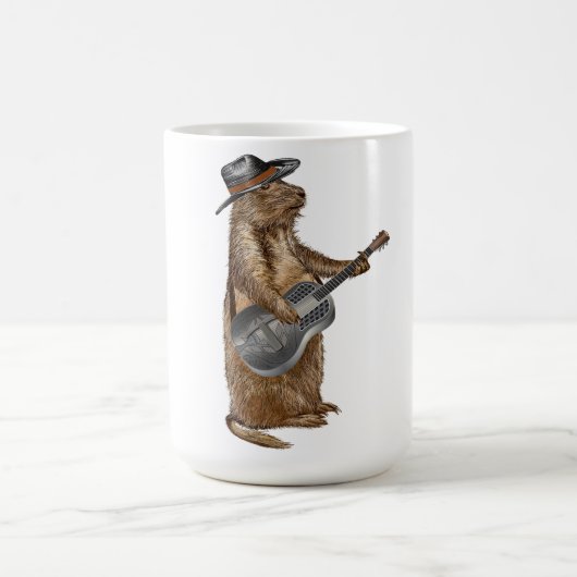 Prairie Dog Guitar Kaffeetasse (Mittel)