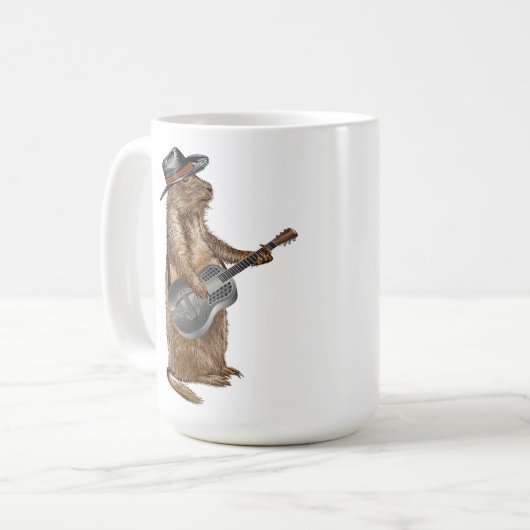 Prairie Dog Guitar Kaffeetasse (Vorderseite Links)