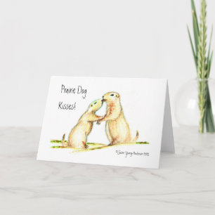 Prairie Dog Kisses! Greeting Card Karte