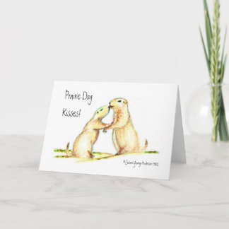 Prairie Dog Kisses! Greeting Card Karte
