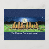 Prairie Dog Moon Whimsical Watercolor Postcard Postkarte (Vorderseite)
