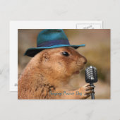 Prairie Dog singen Postkarte (Vorne/Hinten)
