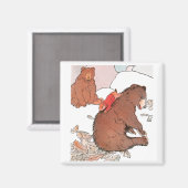 Prairie Dog Spielen mit Bären Magnet (Vorderseite/Rückseite)