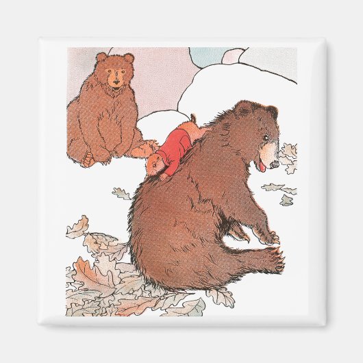 Prairie Dog Spielen mit Bären Magnet (Vorne)