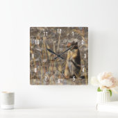 Prairie Dog Square Clock Quadratische Wanduhr (Zuhause)