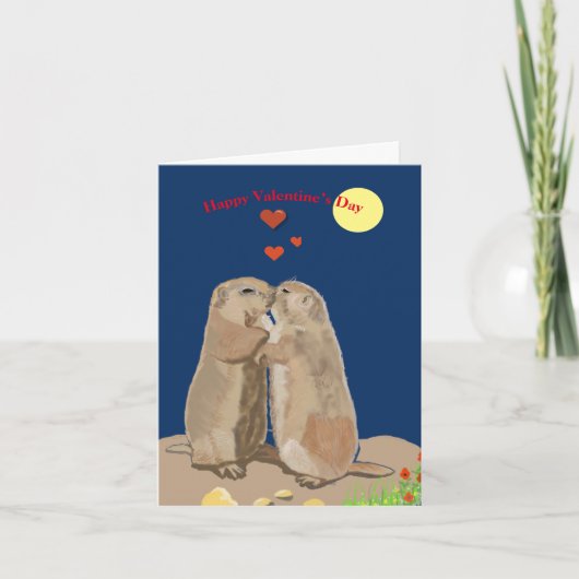 Prairie Dog Valentinstag Karte (Vorderseite)