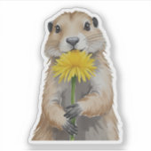 Prairie Dog Watercolor Aufkleber (Vorderseite)