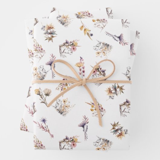 Prairie Dog Wildblume Wrapping Paper Geschenkpapier Set (Beispiel)