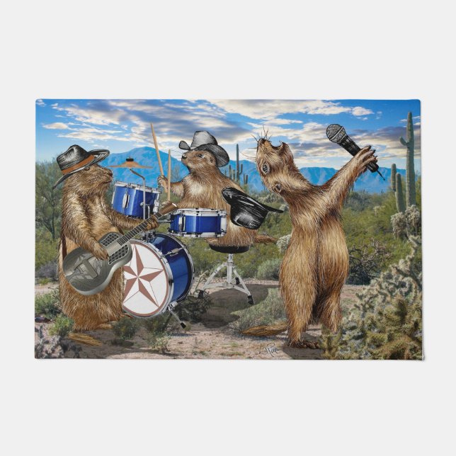 Prairie Dogs Fußmatte (Vorderseite)