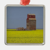 Prairie Elevator Landschaft Ornament Aus Metall (Vorne)
