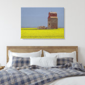Prairie Elevator Landschaft Stretch Canvas Print Leinwanddruck (Insitu (Schlafzimmer))