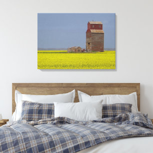 Prairie Elevator Landschaft Stretch Canvas Print Leinwanddruck