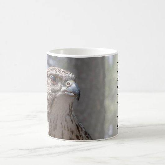 Prairie Falcon Psalm 92:5 KJV Kaffeetasse (Mittel)