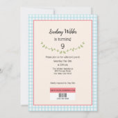 Prairie Girl Book Cover Geburtstag Einladung (Rückseite)