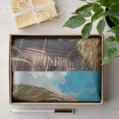 Prairie Girl Braided Hair Blue Gingham Découpage Seidenpapier (Geschenk)