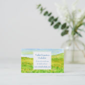 Prairie Grass Wildblume Meadow Herbal Visitenkarte (Stehend Vorderseite)