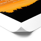 Prairie Hill Sunset Silhouette Foto Poster (Ecke)