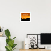 Prairie Hill Sunset Silhouette Foto Poster (Heimbüro)