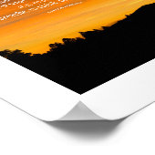 Prairie Hill Sunset Silhouette Foto Poster (Ecke)
