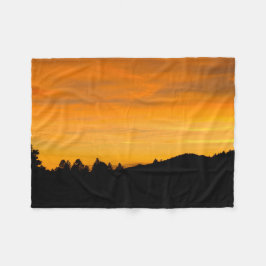 Prairie Hills Sunset Photograph Living Room Accent Fleecedecke