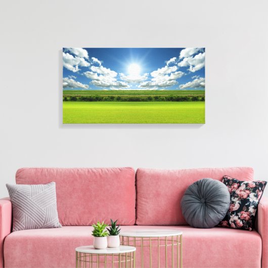 Prairie Himmelslandschaft 20 Stretchierte Canvas P Leinwanddruck (Insitu (Wohnzimmer))