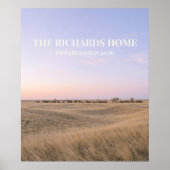 Prairie Horizon Benutzerdefinierter Name Poster (Vorne)