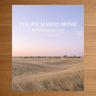 Prairie Horizon Benutzerdefinierter Name Poster
