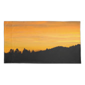 Prairie-Hügel bei Sonnenuntergang Kissenbezug (Rückseite)