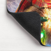 Prairie Hund mit Weihnachtslicht Mousepad (Ecke)