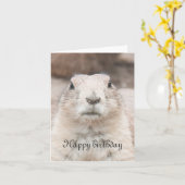 Prairie-Hundeportrait Geburtstag Karte (Gelbe Blume)