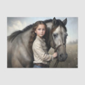 Prairie-Pferdebegleiter-Decoupage Seidenpapier (Vorderseite)