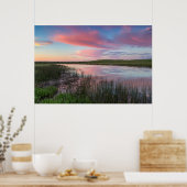 Prairie Pond reflektiert brillante Sonnenaufgangsw Poster (Küche)