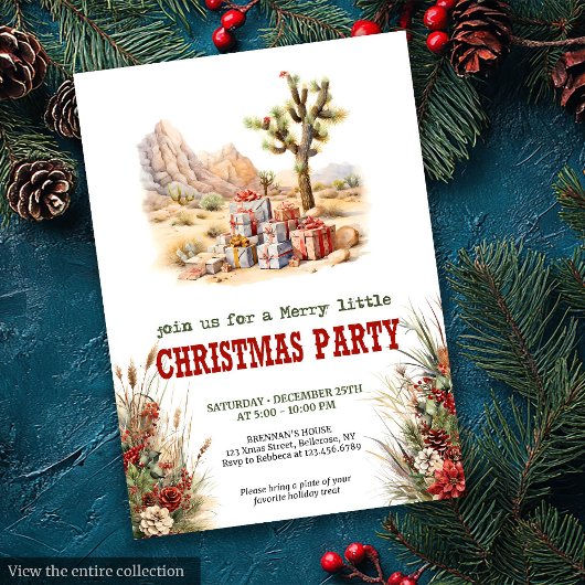 Prairie Ranch Christmas Party Invitation Einladung