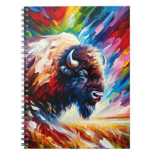 Prairie-Regenbogen-Bison-Notizbuch Notizblock