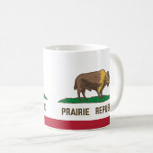 Prairie Republic Bison Flag Große Ebenen Kaffeetasse (VorderseiteRechts)