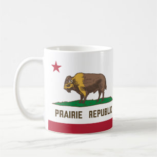 Prairie Republic Bison Flag Große Ebenen Kaffeetasse