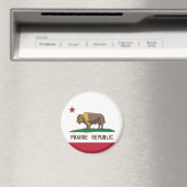 Prairie Republic Bison Flag Große Ebenen Magnet (In Situ (Geschirrspüler))