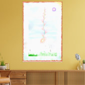 Prairie Rose Impressionist Art Leinwanddruck (Insitu (Wohnzimmer))