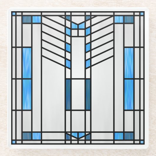 Prairie School Style Interpretation Nr. 1 Glasuntersetzer (Vorderseite)