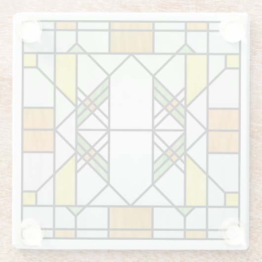 Prairie School Style Interpretation Nr. 2 Glasuntersetzer (Rückseite)