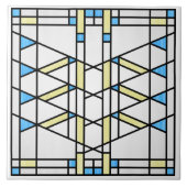 Prairie School Style Interpretation Nr. 3 Fliese (Vorderseite)